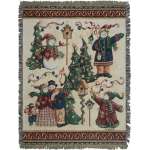 Snowman Forest Decorative Afghan Throws
