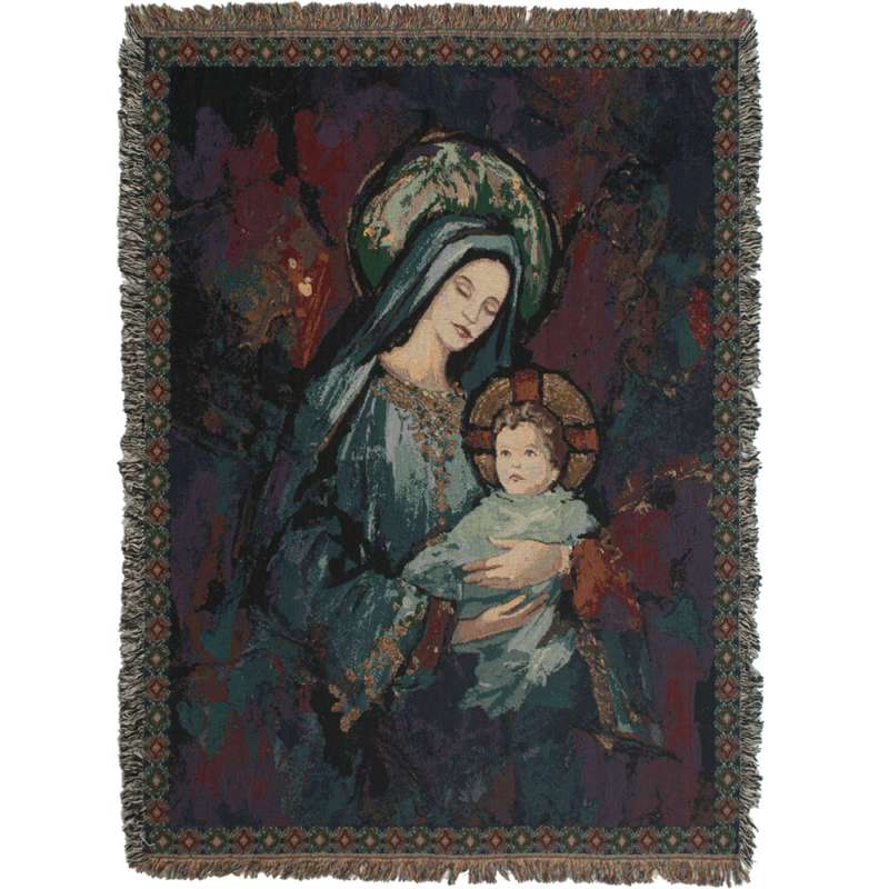 Madonna and Child III Tapestry Throw