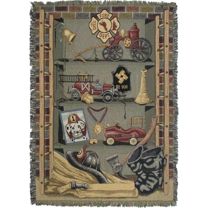 Americas Finest Fire Dept Tapestry Throw