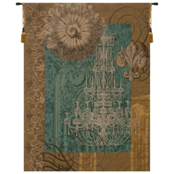 Le Grand Lustre Blue French Wall Art Tapestry at Charlotte Home Furnishings Inc