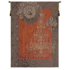 Le Grand Lustre Orange French Tapestry Wall Hanging
