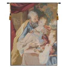 Joseph to the Child European Tapestry Wall hanging