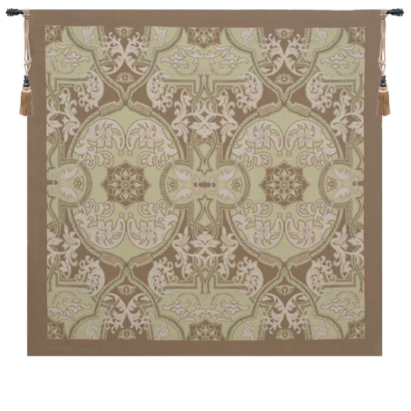 Belgian Medallion Square Belgian Tapestry Wall Hanging
