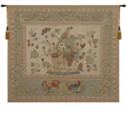 The Jay in Beige Belgian Tapestry Wall Hanging