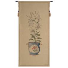 White Amaryllis Large European Tapestry