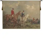 Equestrian Survey Belgian Tapestry Wall Hanging
