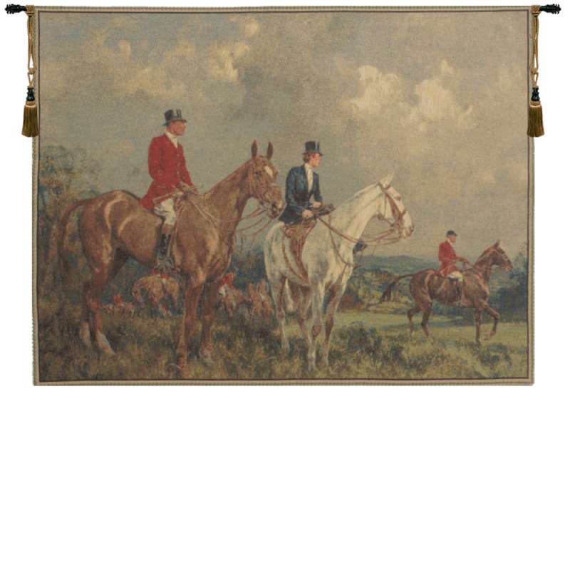 Equestrian Survey European Tapestry Wall Hanging