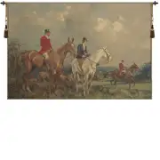 Equestrian Survey Large Belgian Tapestry Wall Hanging