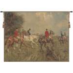 Equestrian Chase European Tapestry Wall Hanging
