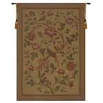 Olde Birds of Paradise Vertical European Tapestry Wall Hanging