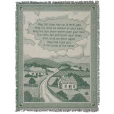 Irish Blessing Cottage Tapestry Afghans