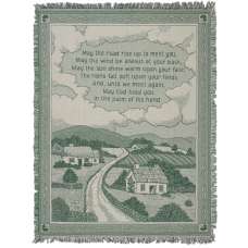 Irish Blessing Cottage Tapestry Throw