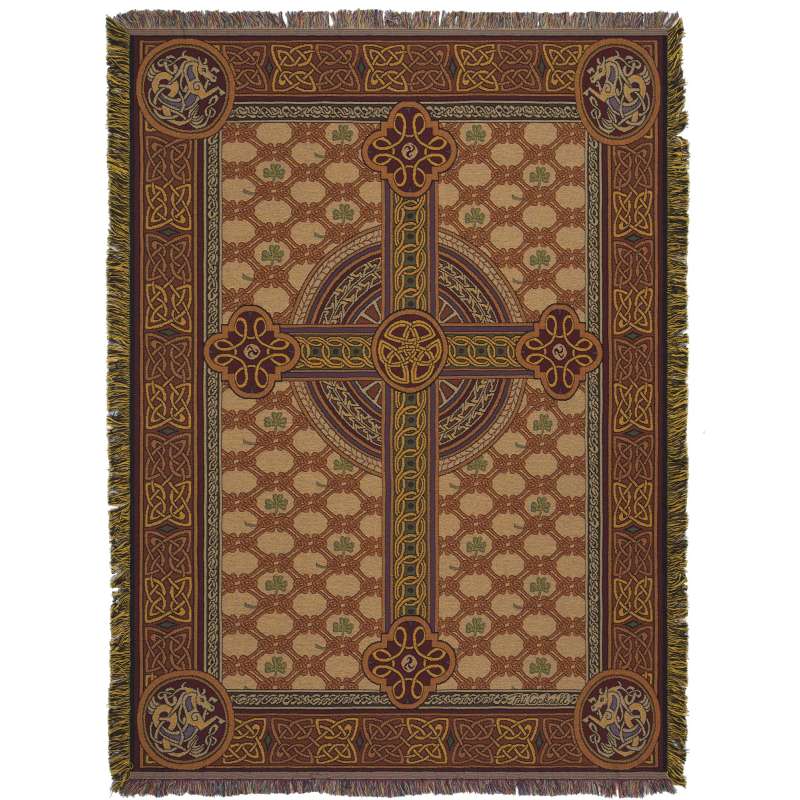 Celtic Cross Tapestry Throw