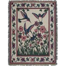 Hummingbird Haven II Tapestry Throw