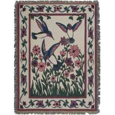 Hummingbird Haven II Tapestry Afghans