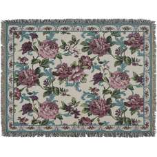 Floral Frame Tapestry Throw