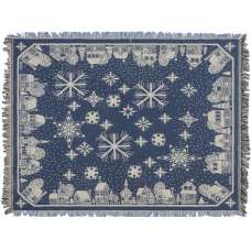 Snowflake Village Tapestry Throw