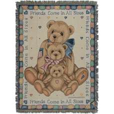 Friends Come In All Sizes Tapestry Throw