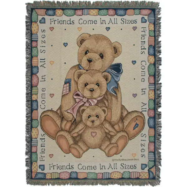 Friends Come In All Sizes Afghan Throw