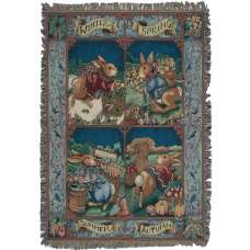 Rabbit Seasons Tapestry Throw