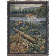Fishin' Hole Tapestry Throw