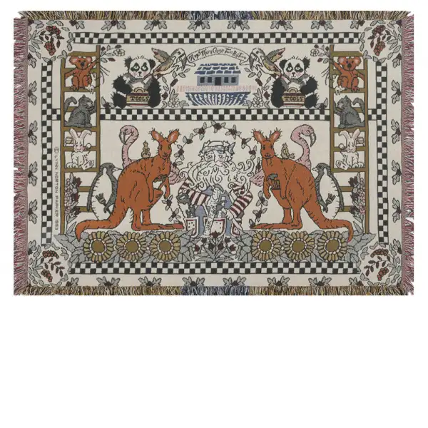 And They Came Two By Two Afghan Throw