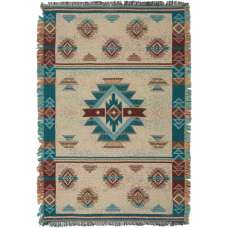 Southwest Turquoise II Tapestry Throw