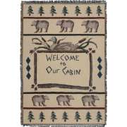 Welcome To Our Cabin Afghan Throw