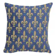 3 FLEUR DE LYS HIGH QUALITY 18" BELGIAN TAPESTRY CUSHION COVER RED GOLD 919 