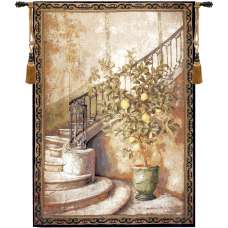 Lemon Stairwell Tapestry of Fine Art