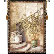 Lemon Stairwell Fine Art Tapestry
