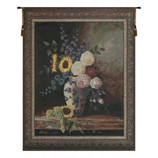 Charlotte Home Furnishing Inc. North America Tapestry - 38 in. x 47 in. Melinda Trick | Floral Sonnet Fine Art Tapestry