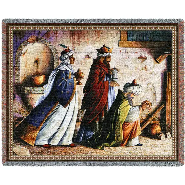 Three Kings Tapestry Blanket Afghan Decorative Throw
