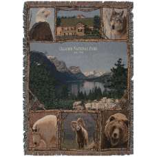 Glacier National Park Tapestry Throw