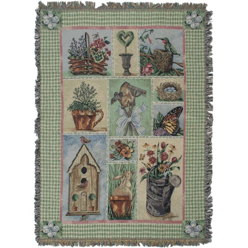 Garden Party II Tapestry Afghans