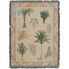 Palm Trees and Pineapples Tapestry Throw