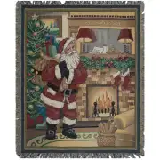 A Visit From Santa Afghan Throws