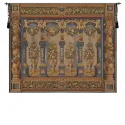 Loggia Columns Belgian Tapestry Wall Hanging - 122 in. x 106 in. Treveria/Cotton/Wool/mercuraise by Jan Baptist Vrients