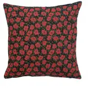 Red Poppies II Belgian Sofa Pillow Cover