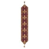 Fleur de Lys Red IV European Table Runner