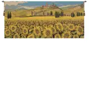Tuscan Sunflower Wide Landscape Italian Tapestry