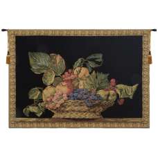 Fruit Basket Black European Tapestry