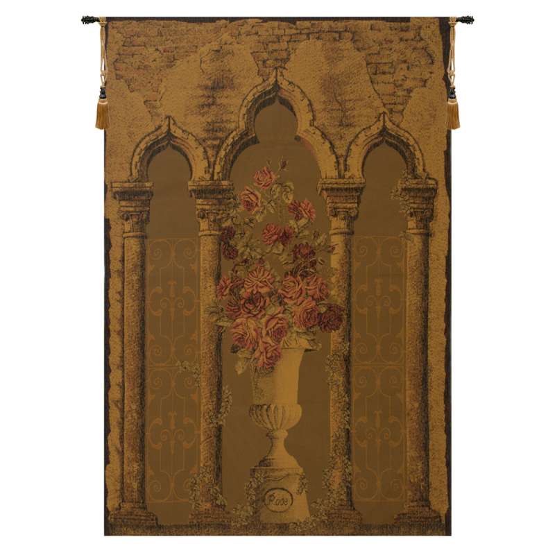 Rose Colonnade European Tapestry Wall Hanging