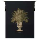 Fern Black Large European Tapestry Wall Hanging
