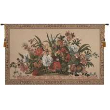 Ann's Floral Basket Large European Tapestry