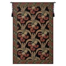 Elegant Floral Scroll European Tapestry
