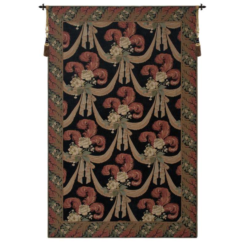 Elegant Floral Scroll II European Tapestry