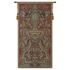 Heraldic Red Small European Tapestry