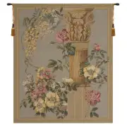 Corinthian Columns Blue Belgian Tapestry Wall Hanging - 25 in. x 31 in. Cotton/Viscose/Polyester by Vittorio Zecchin