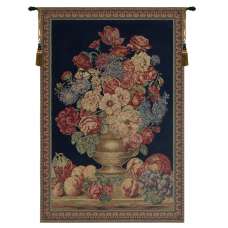 Vase on Blue Mini European Tapestry